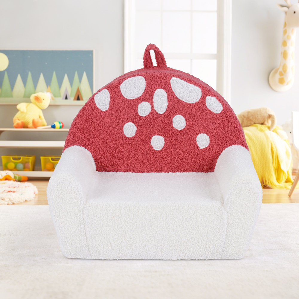 Kids Sofa Toddler Foam Couch with Soft Fleece Fabric Cover
