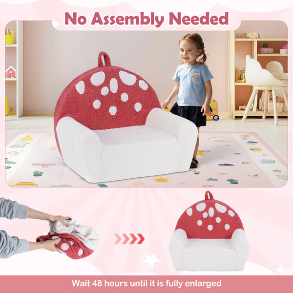 Kids Sofa Toddler Foam Couch with Soft Fleece Fabric Cover