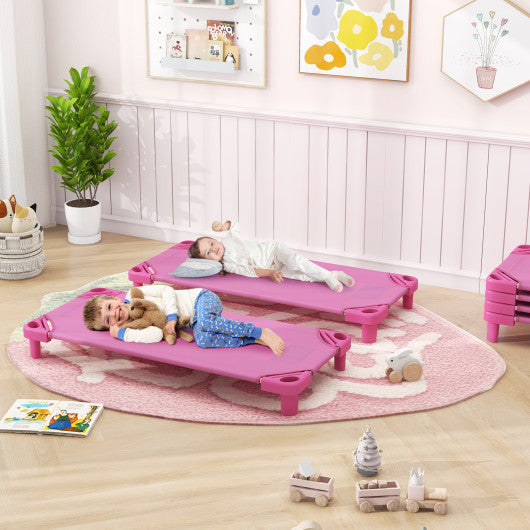 52 x 23 Inch Pack of 6 Kids Stackable Daycare Rest Mat - Guard Rails