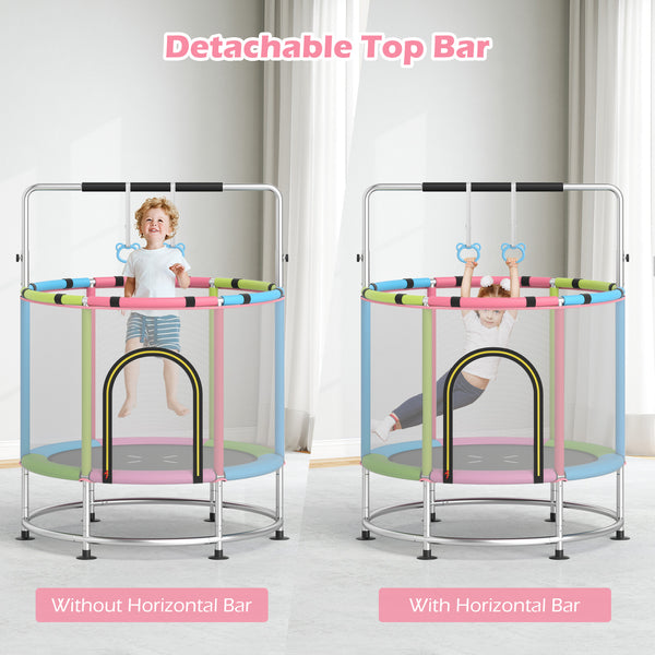 55" Kids Trampoline Gift for for 3-6 Years Old Boys and Girls