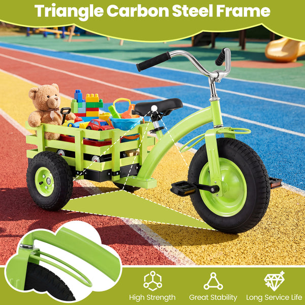 Kids Tricycle with 15 Inch Inflatable Rubber Tires