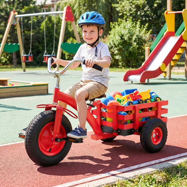 Kids Tricycle with 15 Inch Inflatable Rubber Tires