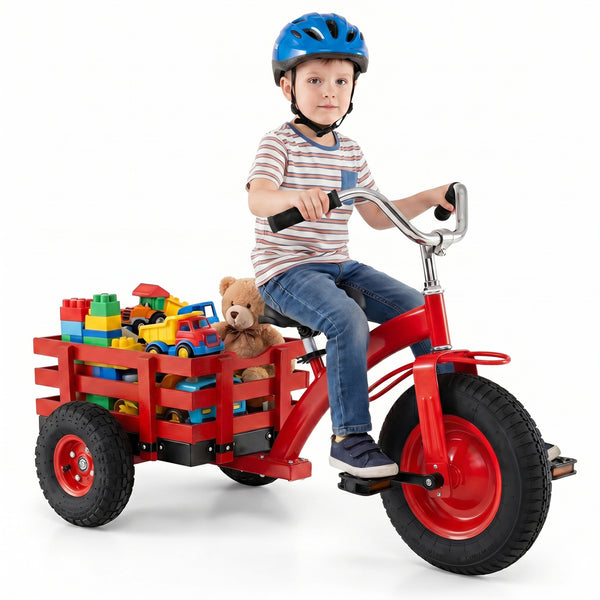 Kids Tricycle with 15 Inch Inflatable Rubber Tires