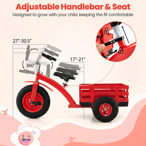 Kids Tricycle with 15 Inch Inflatable Rubber Tires