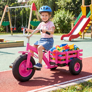 Kids Tricycle with 15 Inch Inflatable Rubber Tires