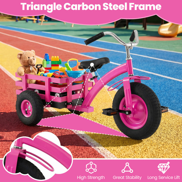 Kids Tricycle with 15 Inch Inflatable Rubber Tires