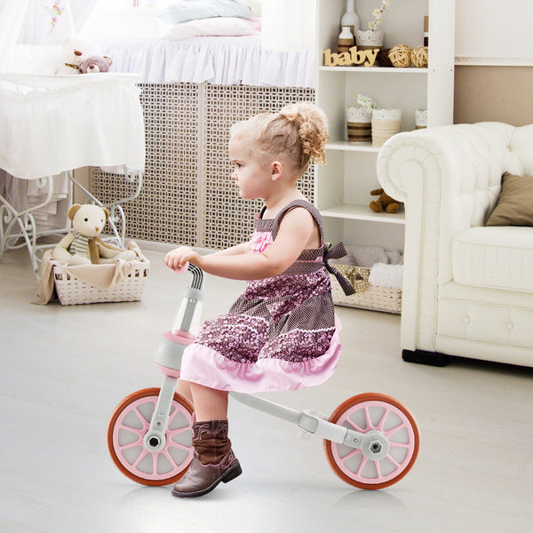 4-in-1 Kids Trike Bike with Adjustable Parent Push Handle and Seat Height