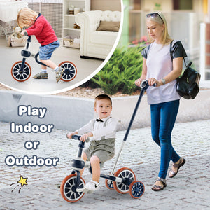 4-in-1 Kids Trike Bike with Adjustable Parent Push Handle and Seat Height