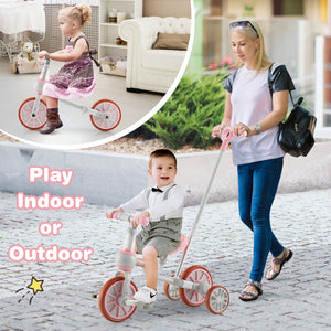 4-in-1 Kids Trike Bike with Adjustable Parent Push Handle and Seat Height