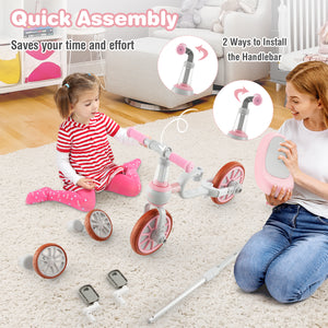 4-in-1 Kids Trike Bike with Adjustable Parent Push Handle and Seat Height