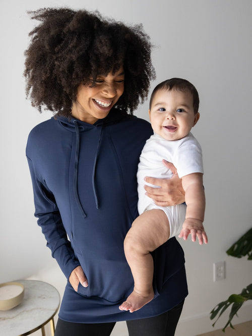 Bamboo Maternity & Nursing Hoodie | Navy