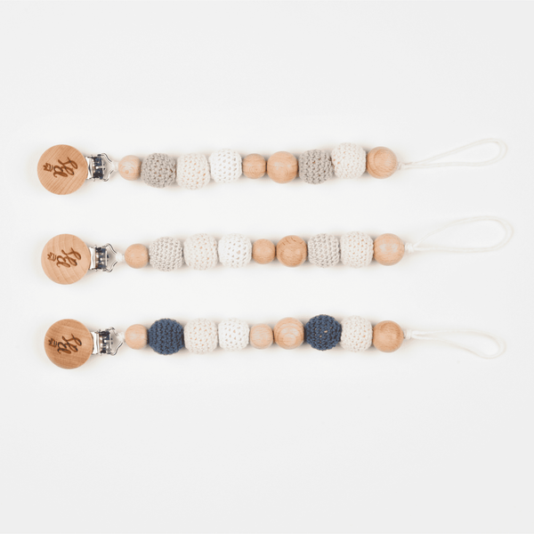 Boys Handmade Crochet Beads Pacifier-clips