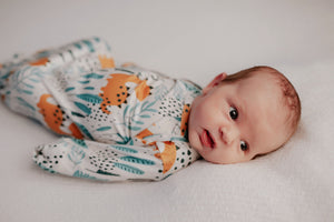 Dinosaur Themed Newborn Knotted Gown