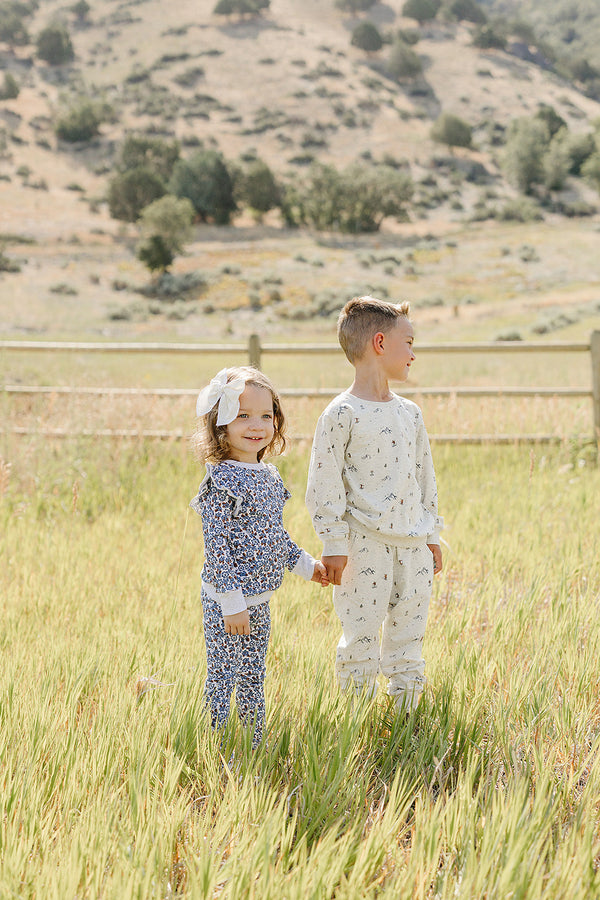 Blue Meadow Ruffle French Terry Set