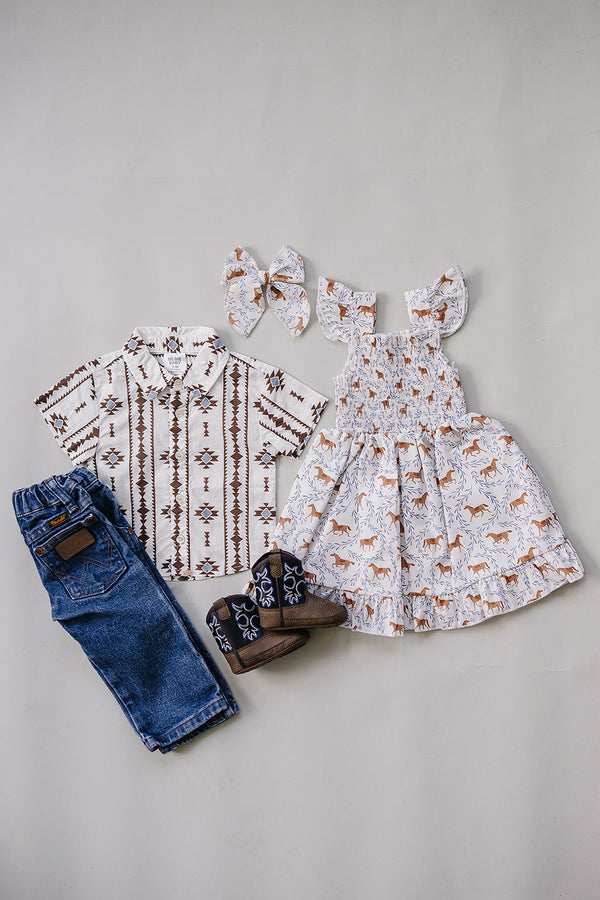 Pony Smocked Dress