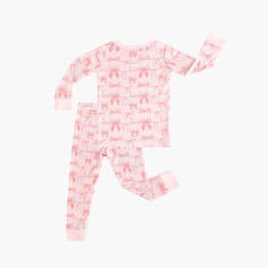 Pink Bows (Long Sleeve PJ)