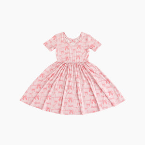 Pink Bows (Twirl Dress)