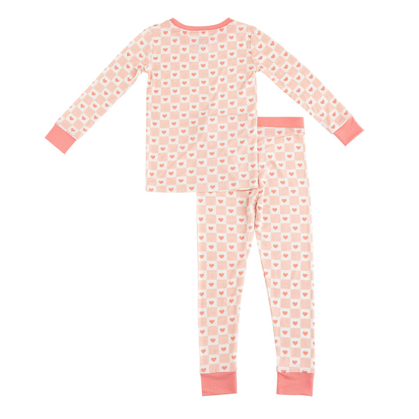 Checkerboard Hearts (Long Sleeve PJ)