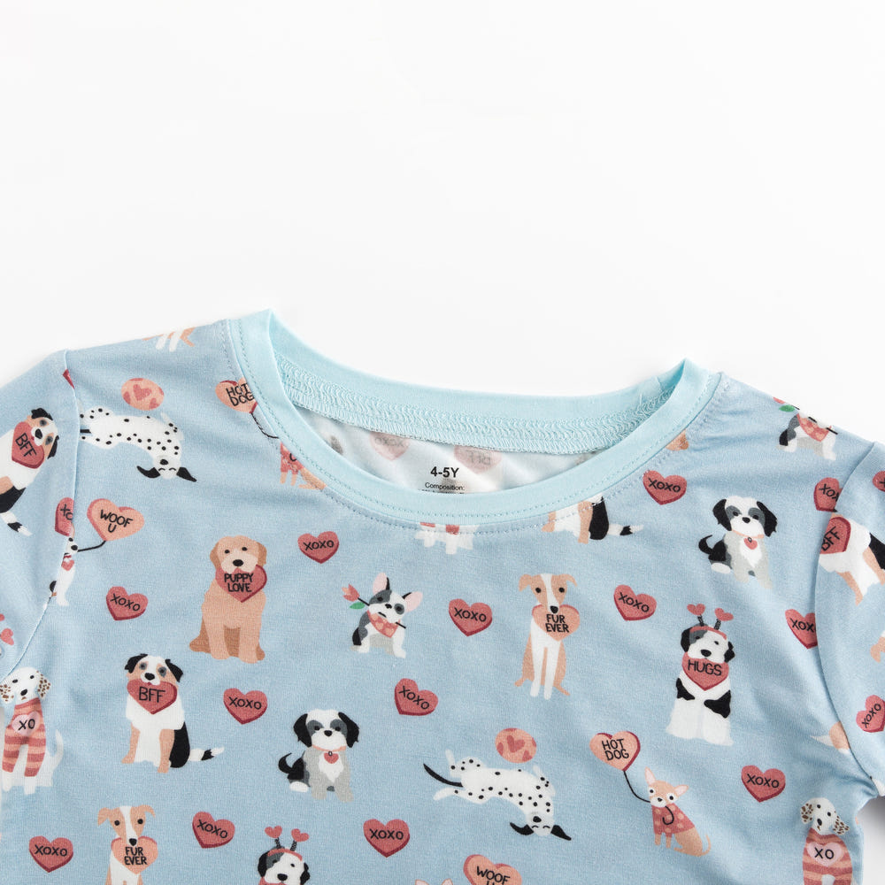Pups & Kisses (Long Sleeve PJ) - Blue