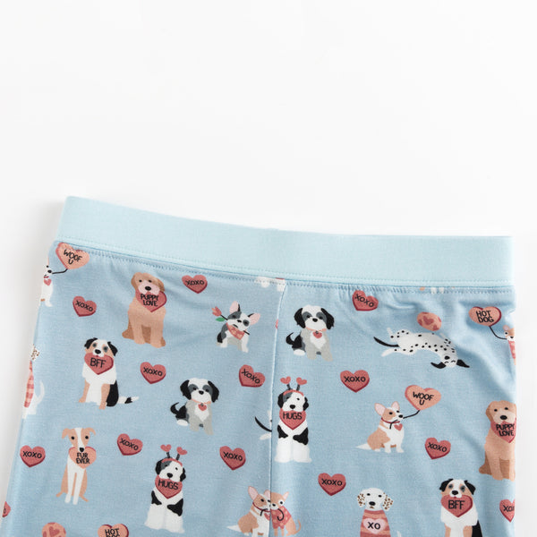 Pups & Kisses (Long Sleeve PJ) - Blue