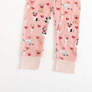 Pups & Kisses (Long Sleeve PJ) - Pink