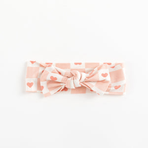 Checkerboard Hearts (Bow Headband)
