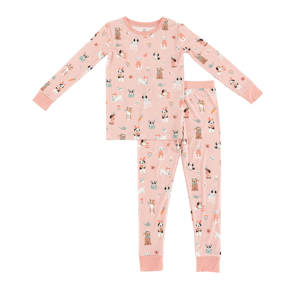 Puppy Egg Hunt (Long Sleeve PJ) - Pink