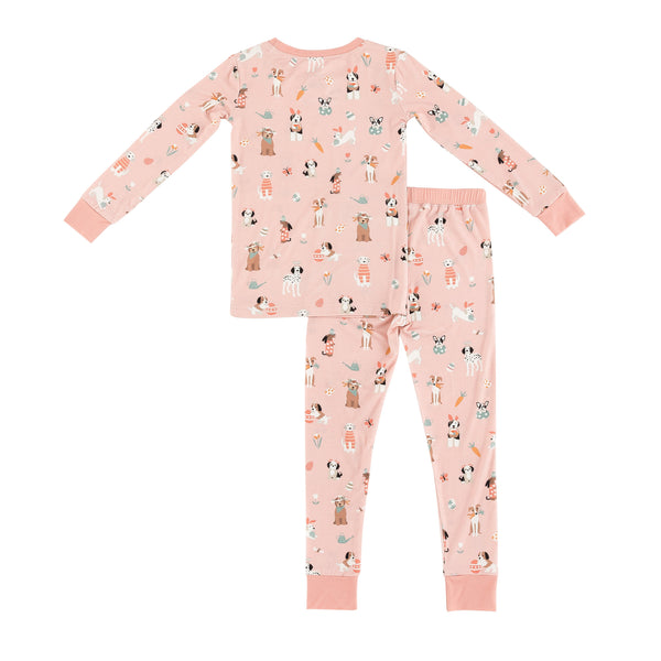 Puppy Egg Hunt (Long Sleeve PJ) - Pink