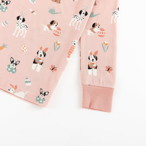 Puppy Egg Hunt (Long Sleeve PJ) - Pink