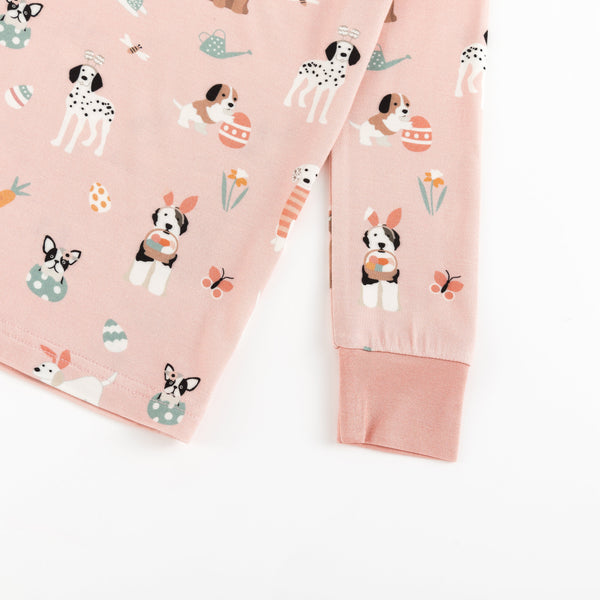 Puppy Egg Hunt (Long Sleeve PJ) - Pink
