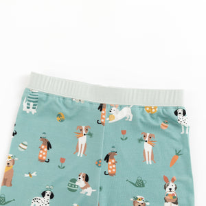Puppy Egg Hunt (Long Sleeve PJ) - Aquamarine