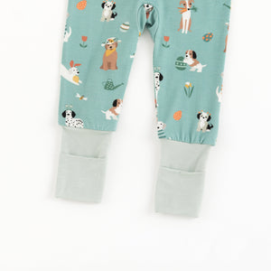 Puppy Egg Hunt (Convertible Zip Footies) - Aquamarine
