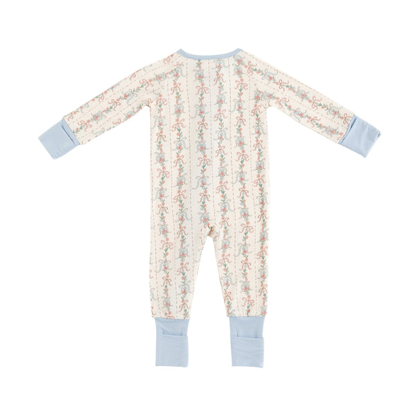Bow Blossom (Convertible Zip Footies)