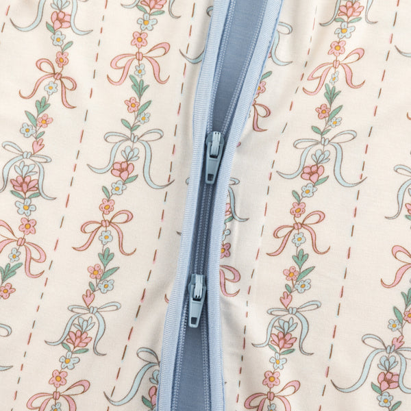 Bow Blossom (Convertible Zip Footies)