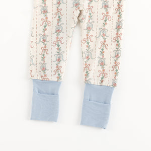 Bow Blossom (Convertible Zip Footies)