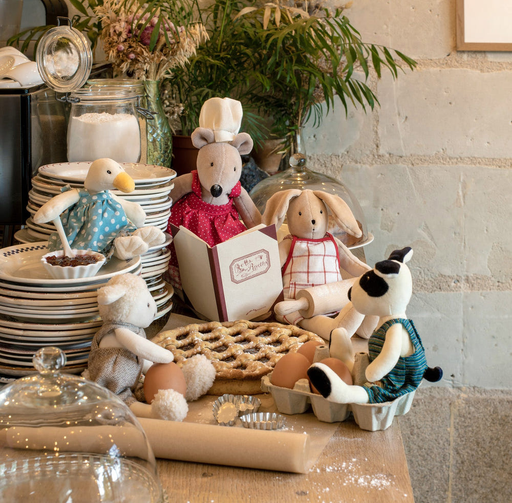 Sylvain The Rabbit medium stuffed toy by Moulin Roty, perfect for cuddles and playtime for babies and toddlers.