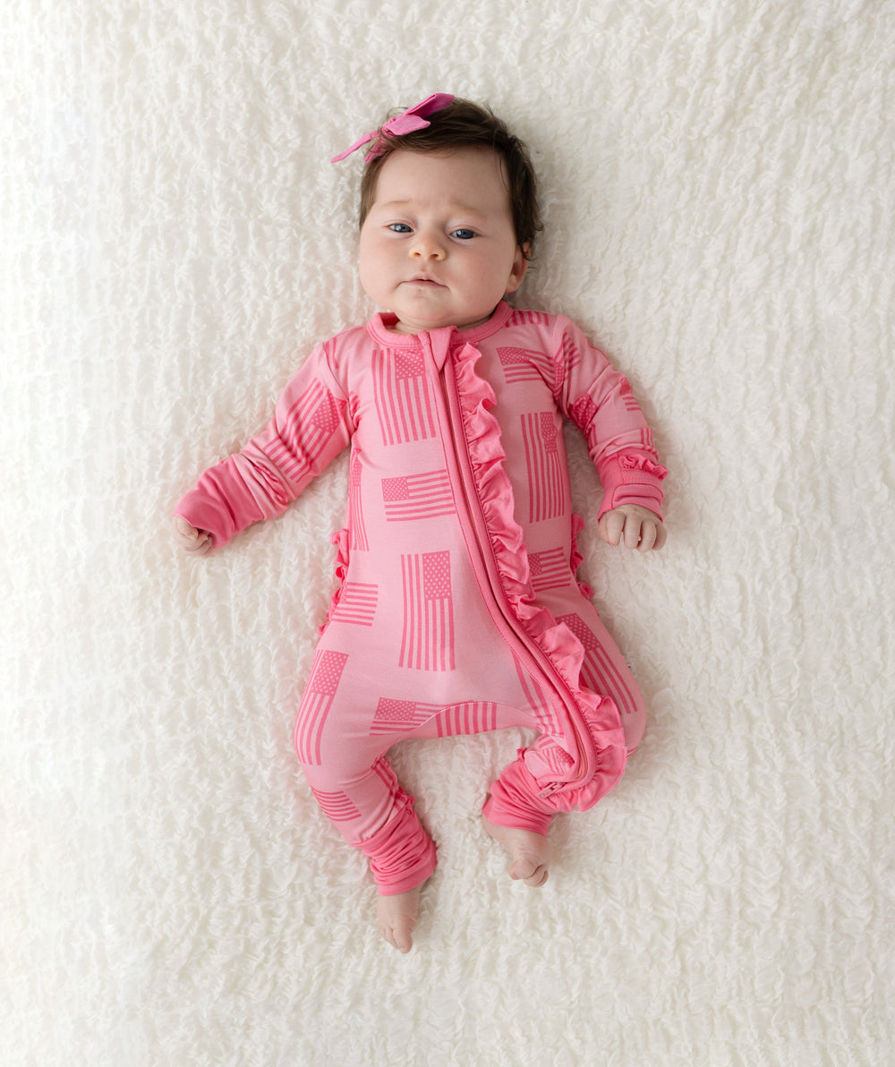 Kenzie Bamboo Ruffle Convertible Footie