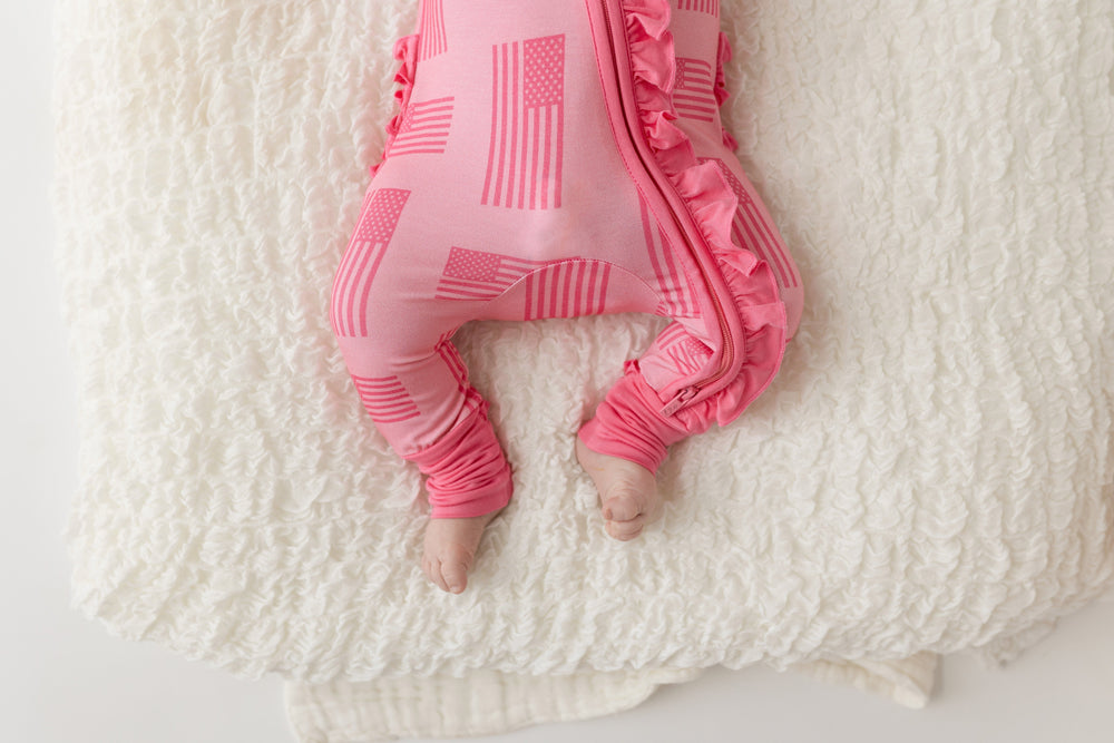 Kenzie Bamboo Ruffle Convertible Footie (2T-4T)