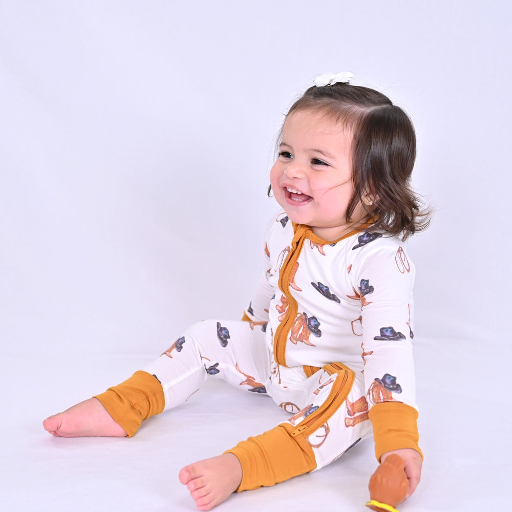 LollyBanks Life Is Better In Boots Bamboo Zipper One-Piece Pajama