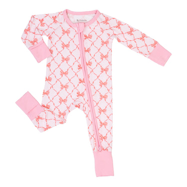 Beautiful Bows Zipper One Piece Pajama