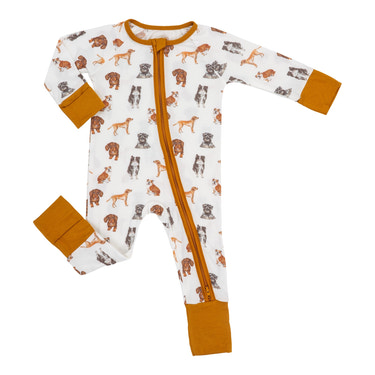 Life Is Better In Boots Baby Bamboo Pajamas, 2-Way Zipper Romper