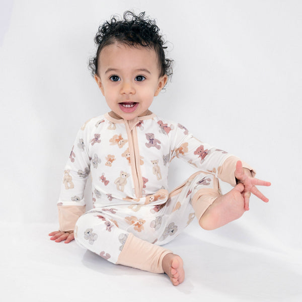 Bear Hugs Zipper One Piece Pajama
