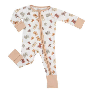 Bear Hugs Baby Bamboo Pajamas, 2-Way Zipper Romper