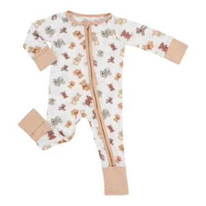 Bear Hugs Baby Bamboo Pajamas, 2-Way Zipper Romper