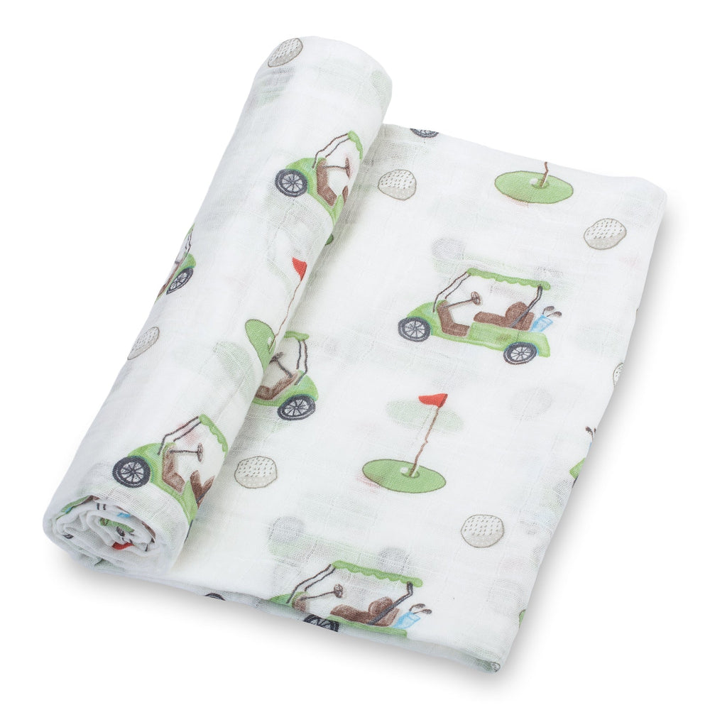 Golf A Round Baby Muslin Swaddle Blanket