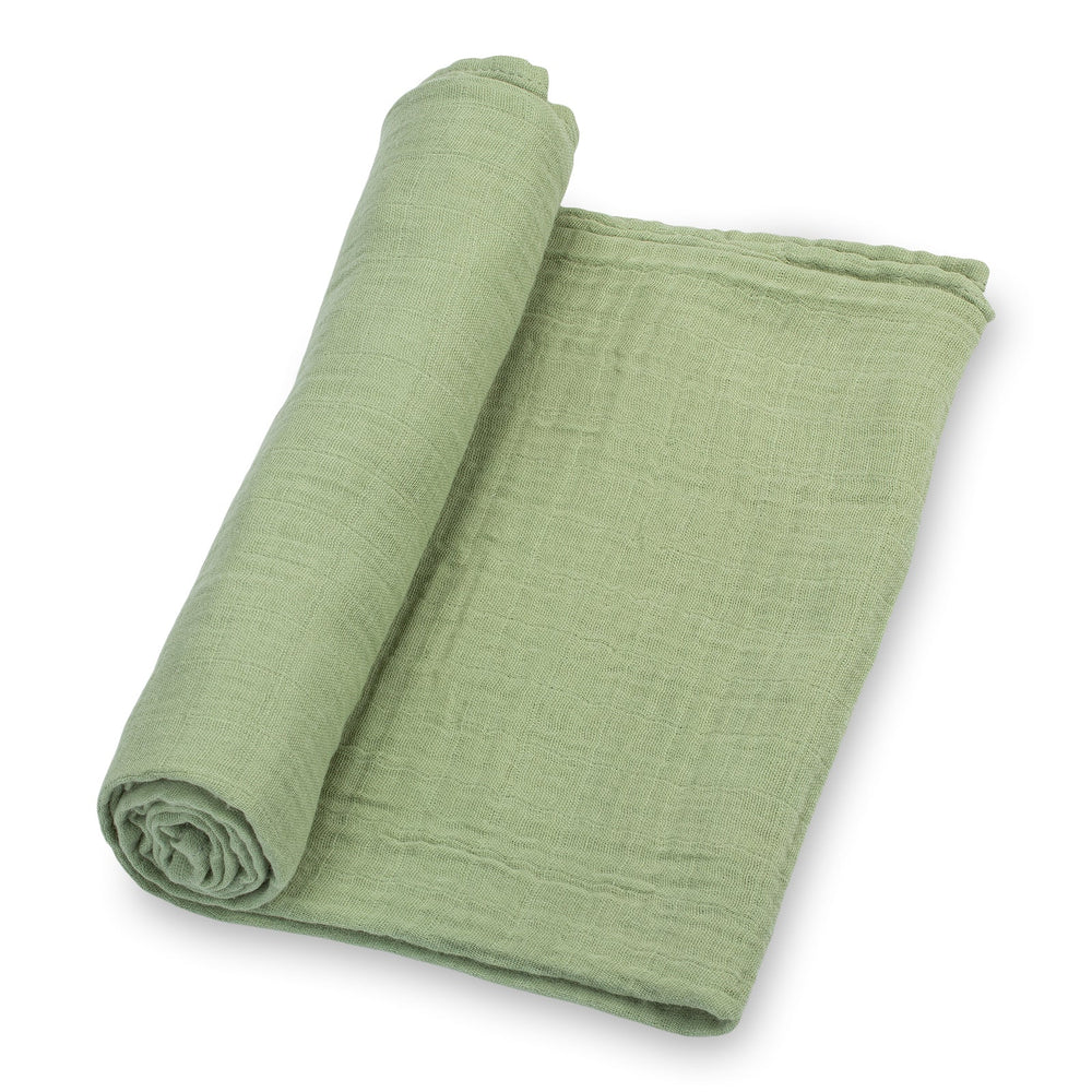 Green Baby Muslin Swaddle Blanket