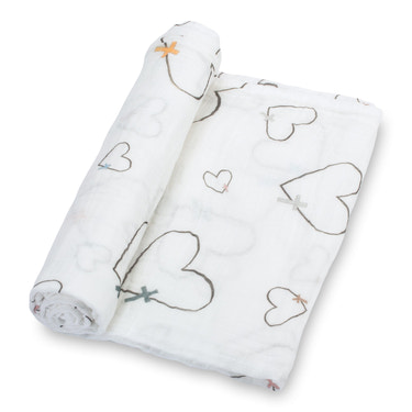 The Love of Christ Heart Baby Muslin Swaddle Blanket - MOOGCO Baby