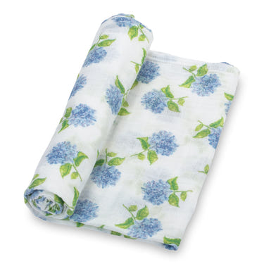 You Had Me At Hydrangea Baby Muslin Swaddle Blanket - MOOGCO Baby