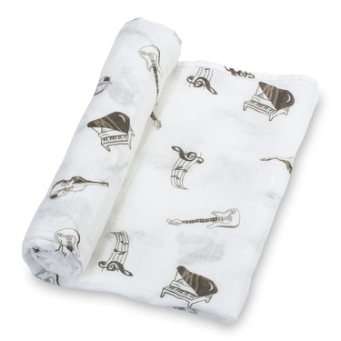 Chello There Baby Muslin Music Swaddle Blanket - MOOGCO Baby