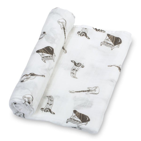 Chello There Baby Muslin Music Swaddle Blanket - MOOGCO Baby
